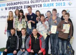 XVIII OOM Krynica Zdrój 2012   7 medali saneczkarzy lodowych MKS Karkonosze Sporty Zimowe Jelenia Góra na torze lodowym w Krynicy  OOM 2012